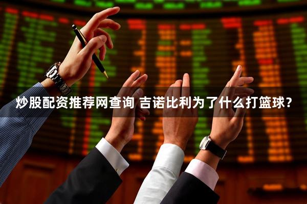 炒股配资推荐网查询 吉诺比利为了什么打篮球？